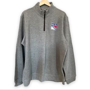 NYR New York Rangers Embroidered Team Logo Quarter-Zip